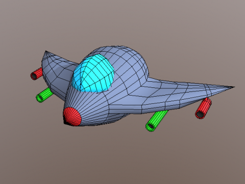Space Ship 3D Model