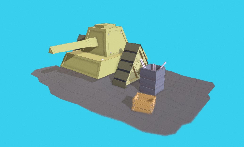 War Tank - Low Poly