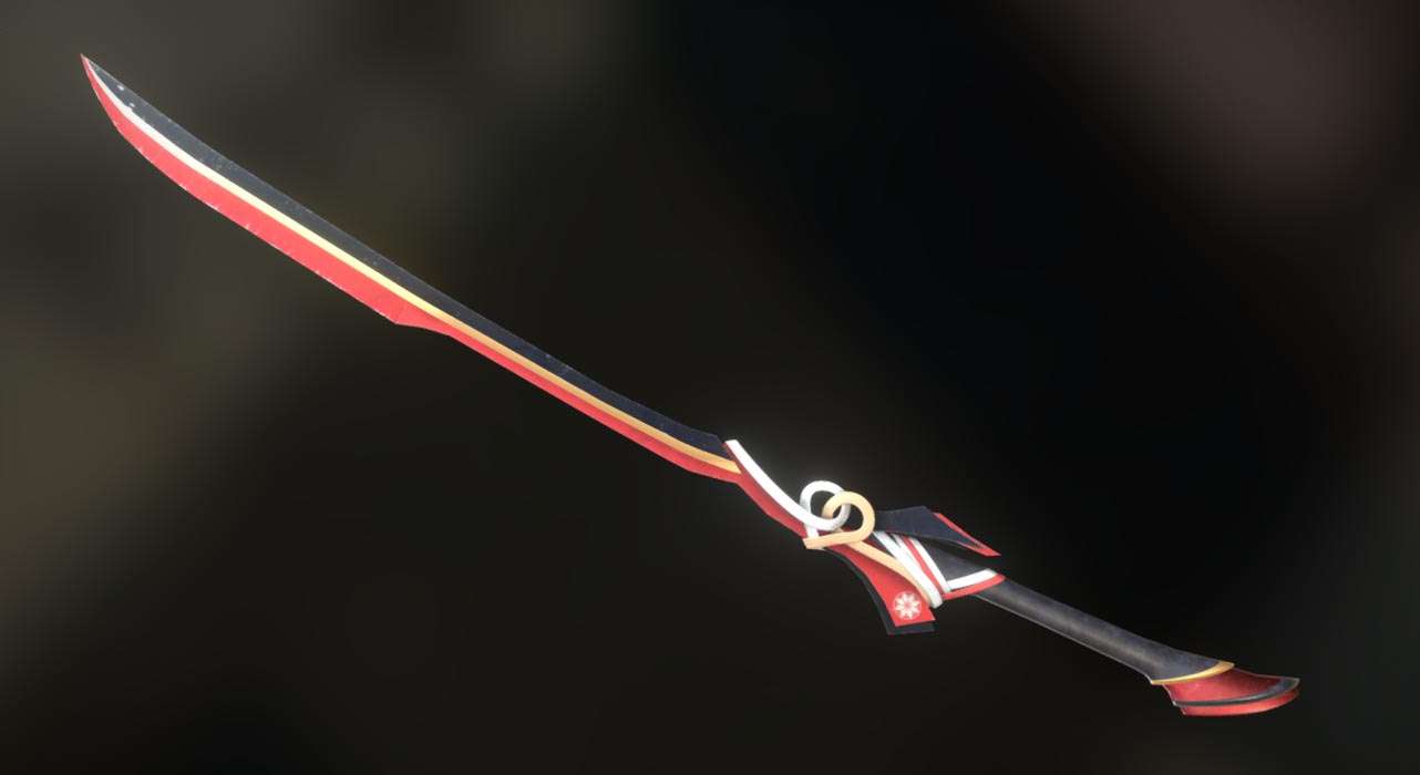 PBR Detailed Model Of The Red Sword