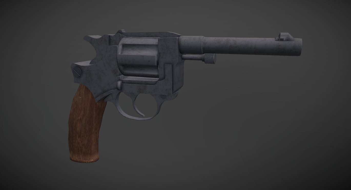 PUBG Mobile Revolver Low Poly Gun Model