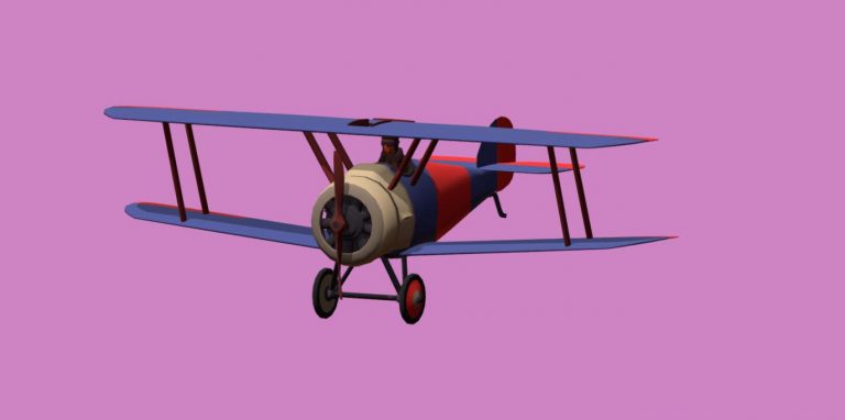 Airplane Vertex Color Unlit - DownloadFree3D.com