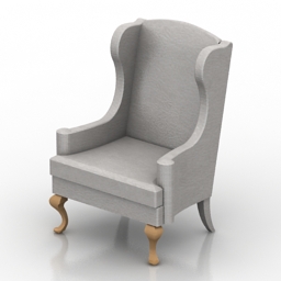 Armchair Wingback Chair PL Formdecor 3d model