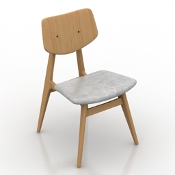 Chair Studio Chair C275 Walnut 3d model