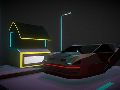 Cyberpunk car