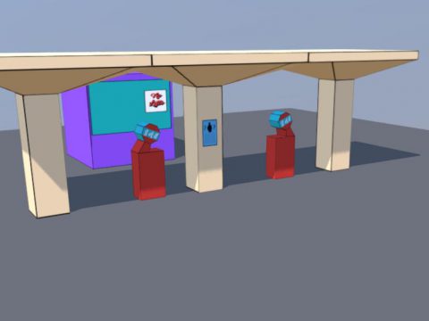 Low Poly Gas Station