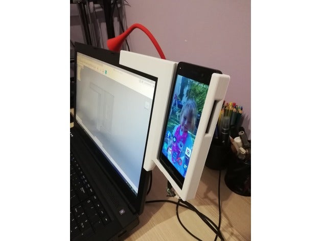 Phone holder for laptop