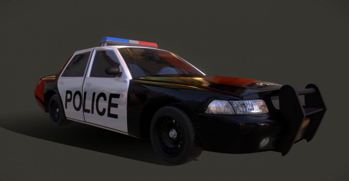 Police car - DownloadFree3D.com