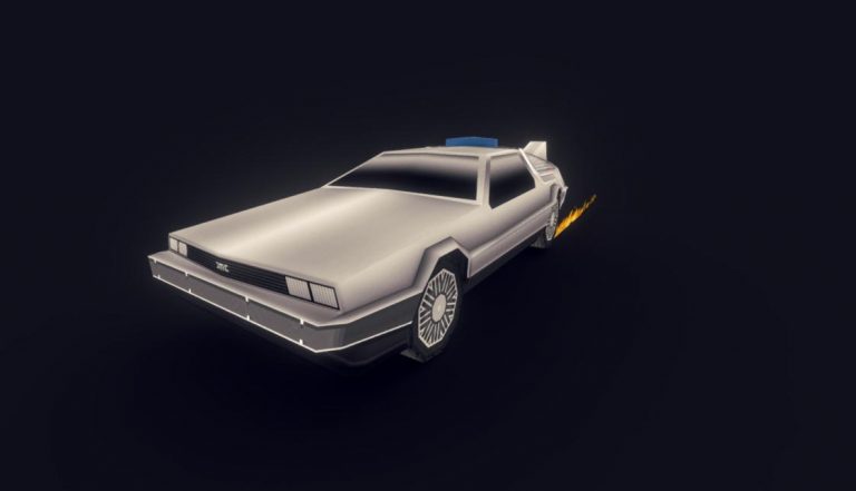 Back to the Future Delorean - DownloadFree3D.com