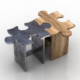 Chair Jigsaw Puzzle 3d model