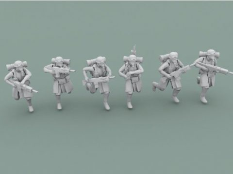 Legion Of Metal Infantry Running