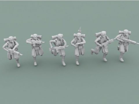 Legion Of Metal Infantry Running