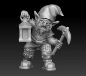 Evil gnome with pickaxe and lantern remake of PollyGrimms redhat