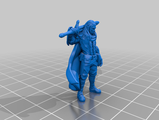 Human Barbarian/Fighter Miniature