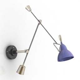 Sconce counterpoise swing-arm wall sconce Restoration Hardware 3d model