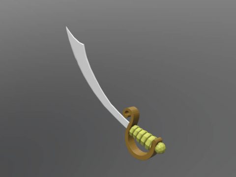 Low Poly Pirate Sword