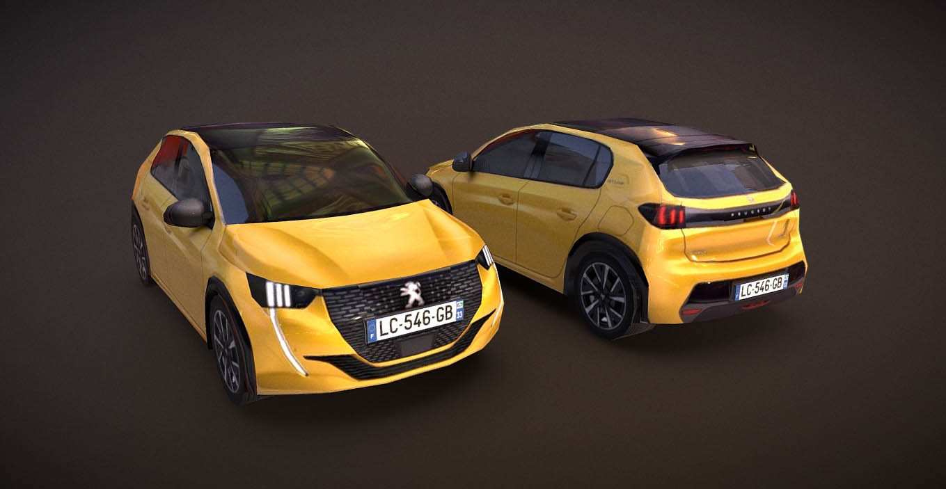Peugeot 208 - lowpoly