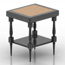 Table rattan 3d model
