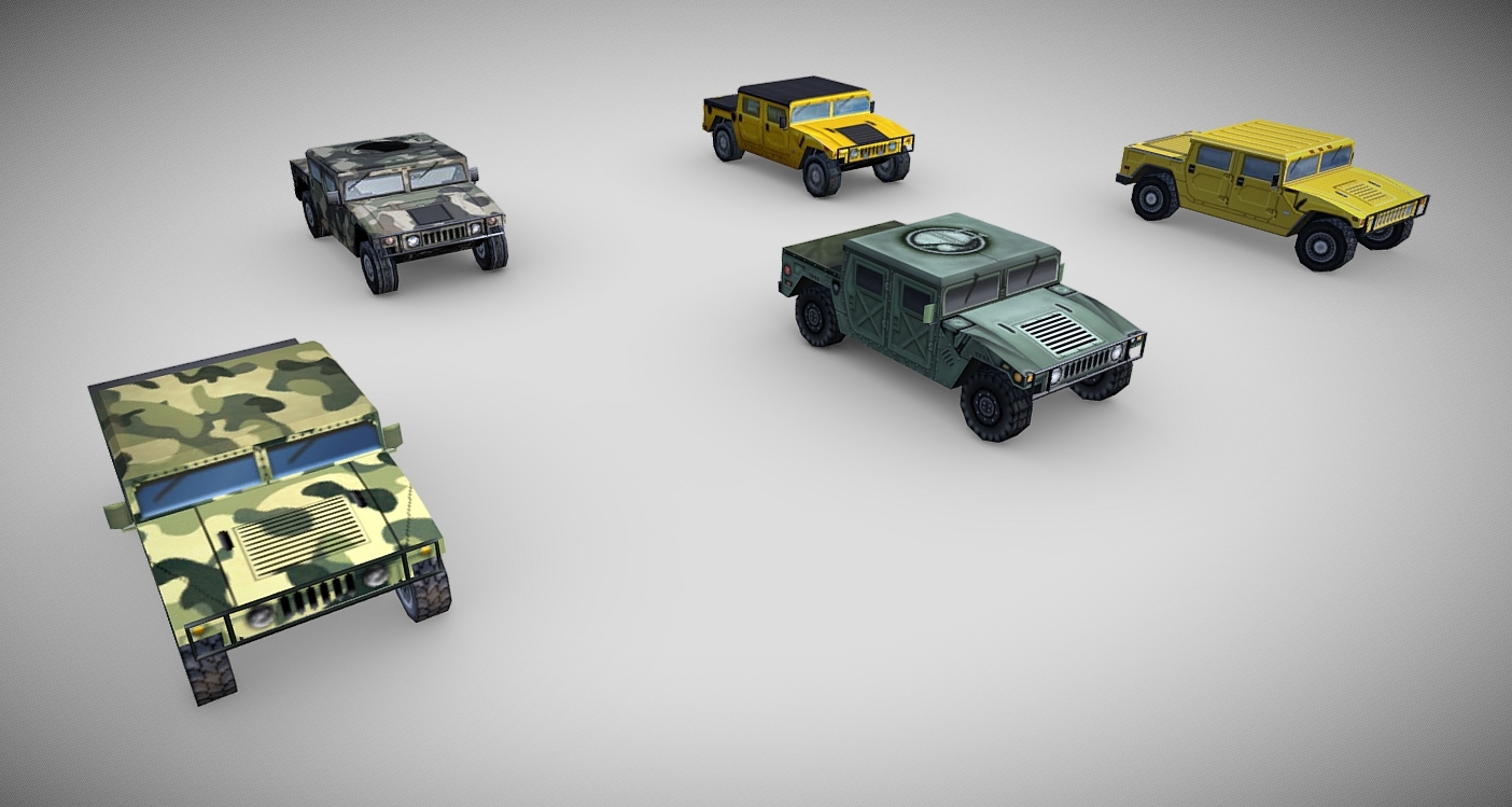 1192 - Hummer H1 Low Poly