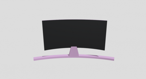 Basic Curved Monitor | DownloadFree3D.com