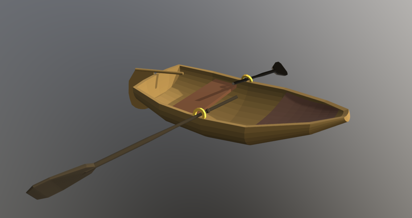 Low-poly Row Boat