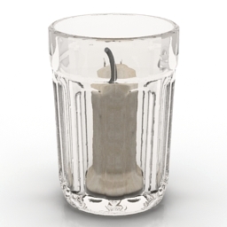 Candle glass 3d model