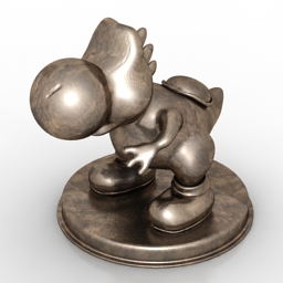 Figurine Yoshi in Bronze 3d model