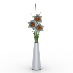 Flowers vase 3d model