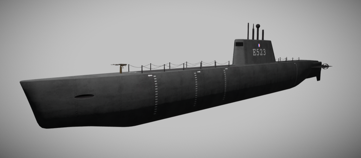 French World War 2 Submarine