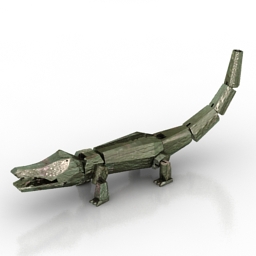 Figurine crocodile 3d model