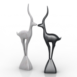 Figurine deer 3d model