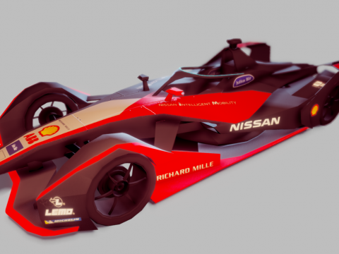 Formula E Nissan Gen2 2019/202 Lowpoly