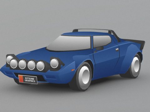 Lancia Stratos Game Asset