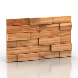 Panel 3d wood 3d model