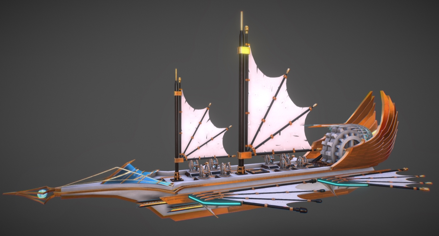 Steampunk Ship Concept Downloadfree3d Com