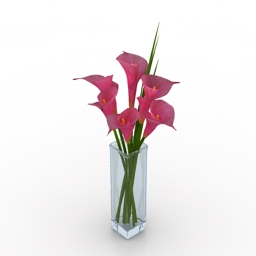 Vase flowers 3d model