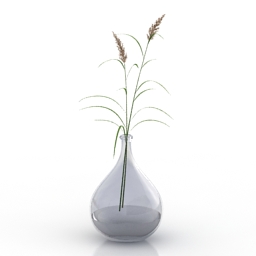 Vase grass 3d model