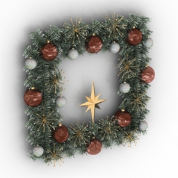 Wreath Christmas Decor 3d model