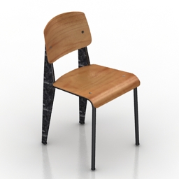 Chair Jean Prouve Vitra 3d model