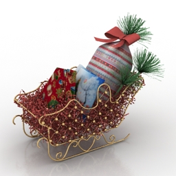 Christmas sleigh 3d model