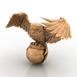 Decor owl ball 3d model