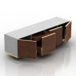 Locker Minotti Display Cabinet 3d model