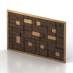 Panel wooden 3d model
