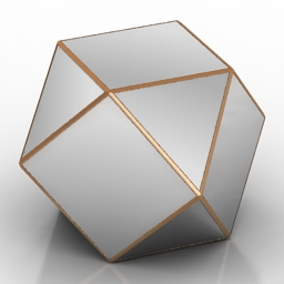 Table Matty Mirrored Polygon Side 3d model
