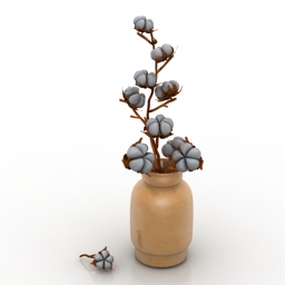 Vase cotton 3d model