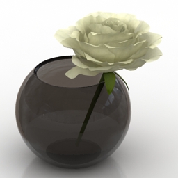 Vase rose 3d model