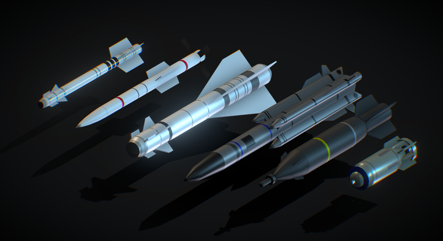 Russian Aviation Weapons Free Lowpoly