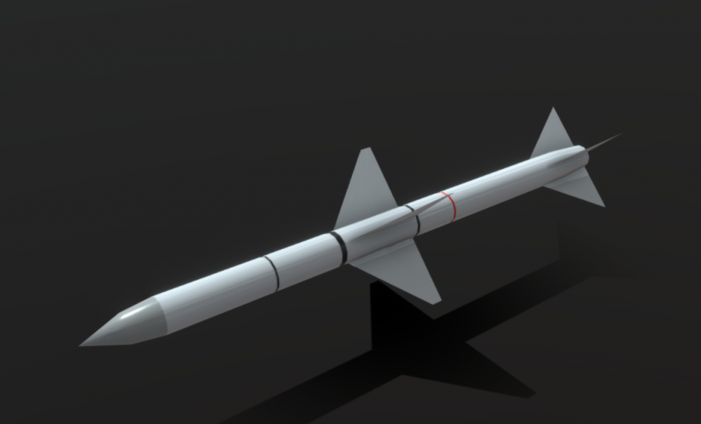 Skyflash Medium-range air-to-air missile - DownloadFree3D.com