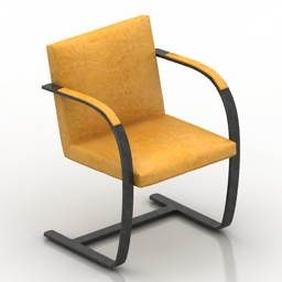 Armchair Brno Flat Chair 3d model