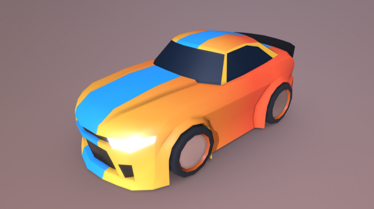 Low-poly racing car - DownloadFree3D.com