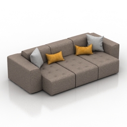 Sofa Woody Ditre Italia 3d model